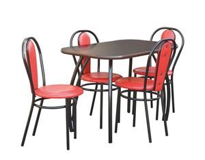 Obrazek Zestaw Prekursor stół i 4 krzesła metalowe
