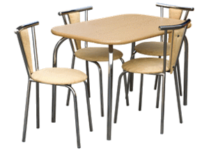 Obrazek Zestaw Jowisz stół i 4 krzesła metalowe