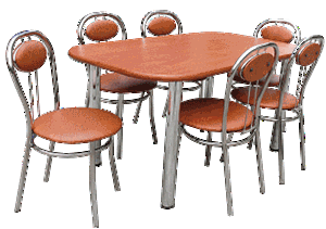 Obrazek Zestaw Śmiałek stół i 4 krzesła metalowe
