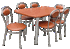 Obrazek Zestaw Śmiałek stół i 4 krzesła metalowe